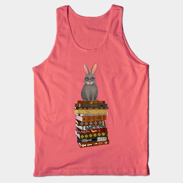 Rabbit on Books Tank Top by annyamarttinen